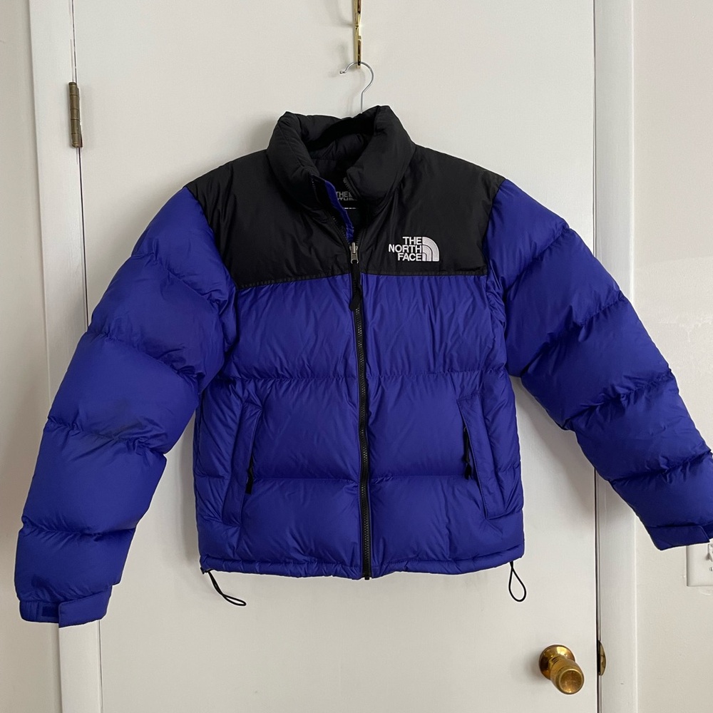 The North Face Royal Blue and Black Down Jacket